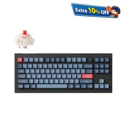 Keychron V3 Max 旋钮无线定制机械键盘 - Gateron Jupiter 红轴