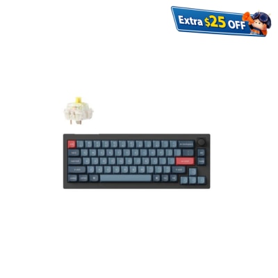 Keychron V2 Max 旋钮无线定制机械键盘 - Gateron Jupiter 香蕉轴