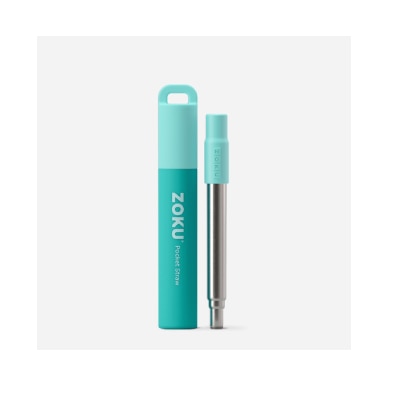 ZOKU Teal Two Tone Pocket Straw