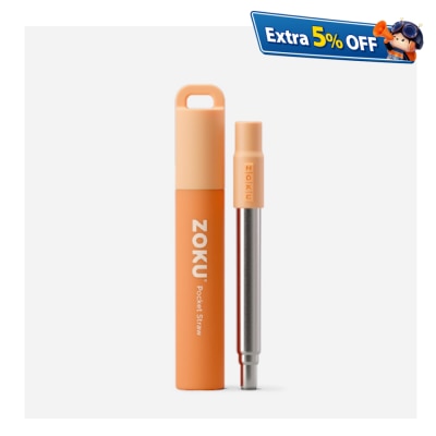 ZOKU Orange Two Tone Pocket Straw
