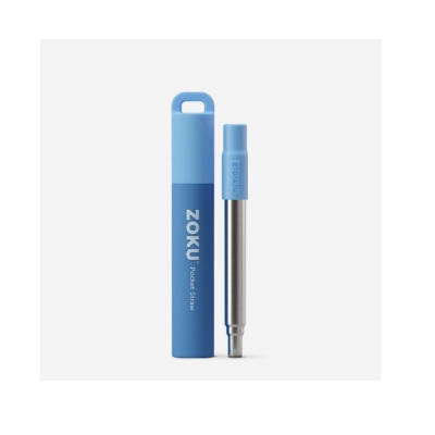 ZOKU Blue Two Tone Pocket Straw