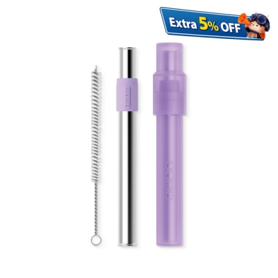 ZOKU 伸缩不锈钢珍珠奶茶饮管-紫色