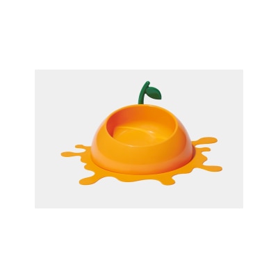 Vetreska Juicy Tangerine Pet Bowl, Spoon & Mat Set