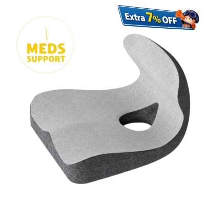 Meds Support Seat Cushion with lumbar support Light Grey + Grey