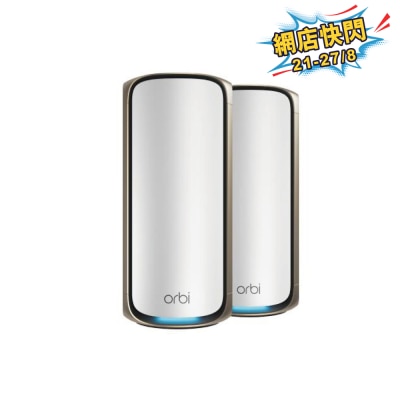 NETGEAR Orbi RBE972S BE27000 四頻 WiFi 7 無線系統 2件裝 image