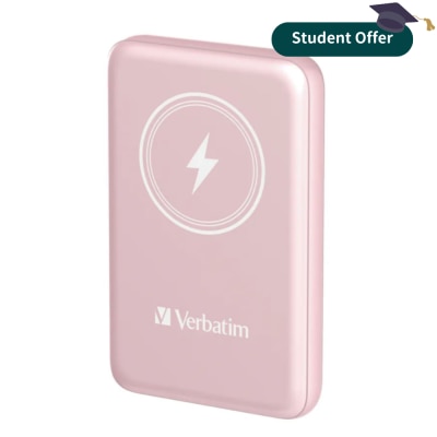 VERBATIM 10000mAh Magnetic Wireless Rechargeable Battery Power Bank