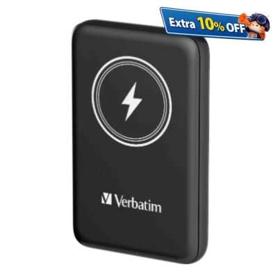 VERBATIM 10000mAh 磁吸無線流動充電池 移動電源