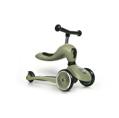 Scoot and Ride Highwaykick1 2合1平衡滑步车(1 yr+) 橄榄 (3轮)
