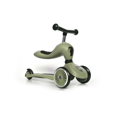 Scoot and Ride Highwaykick1 2合1平衡滑步车(1 yr+) 橄榄 (3轮)