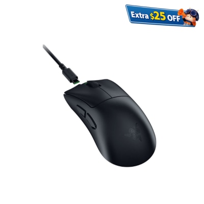 Razer 雷蛇 Deathadder V3 HyperSpeed 超輕量無線人體工學電競滑鼠