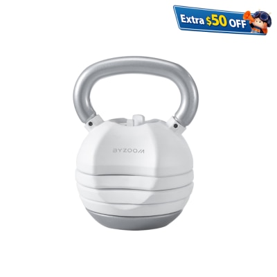 Byzoom Pure Series 40LB 可調式壺鈴 (白色) (1個)