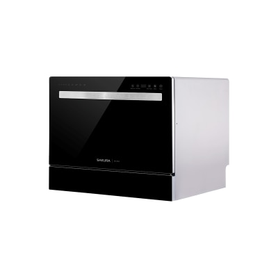 Sakura樱花 座台式黑色玻璃洗碗机 55 厘米 洗碗碟机