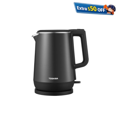 TOSHIBA KT-17DRTHK 1.7L Cordless Double Wall Electric Kettle