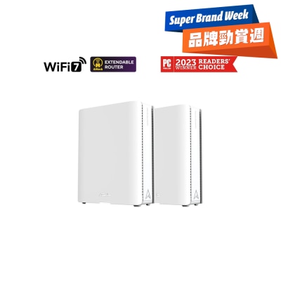 ASUS - ZenWiFi BQ16 BE25000 Quad Band WiFi 7 Mesh Router (Dual Pack)