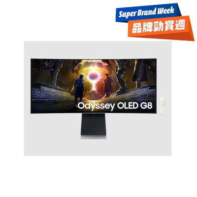 SAMSUNG 三星電子 LS34DG852SCXXK 34" Odyssey OLED G8 G85SD 175Hz 曲面 電競顯示屏