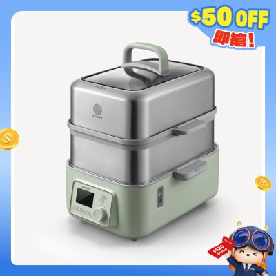 北鼎 - BD-G564A501 全自动蒸炖锅连蒸架套装 (连玻璃炖盅,方碟)