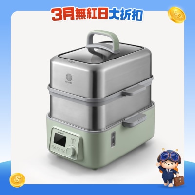 北鼎 - BD-G564A501 全自动蒸炖锅连蒸架套装 (连玻璃炖盅,方碟)