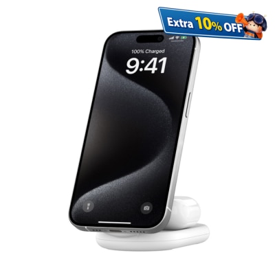 BELKIN BoostCharge 2-in-1 Magnetic Foldable Wireless Charger with Qi2 15W