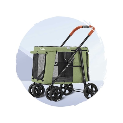 BELLO 时尚版可摺叠狗狗手推车(30kg承重)