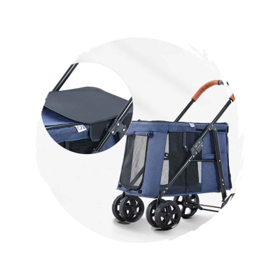 BELLO Fashionable Foldable Dog Stroller (30kg)
