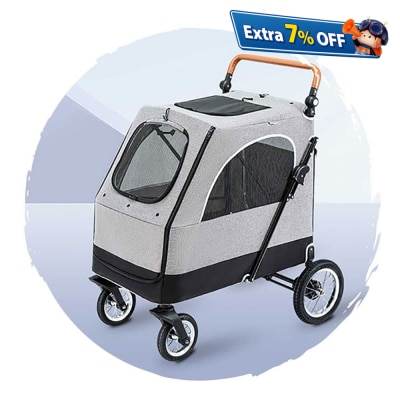 BELLO 可分拆大狗 四輪萬向可摺狗狗手推車 (寵物承重:55kg)