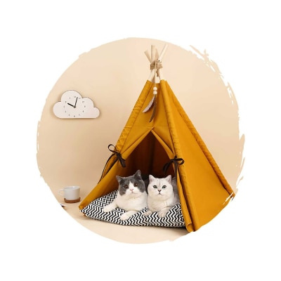 zeze 帐篷式宠物保暖猫窝