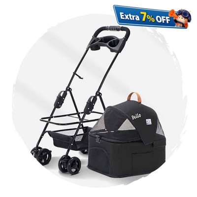 BELLO 車籃分拆款 四輪萬向可摺狗狗手推車