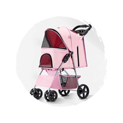 BELLO 經典版四輪可摺疊狗狗手推車 (寵物承重:15kg)