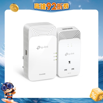 TP-Link - PGW2440KIT G.hn2400 Powerline AX1800 Wi-Fi 6 套裝