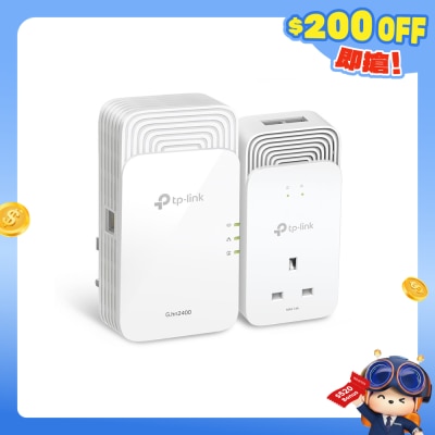 TP-Link - PGW2440KIT G.hn2400 Powerline AX1800 Wi-Fi 6 Kit