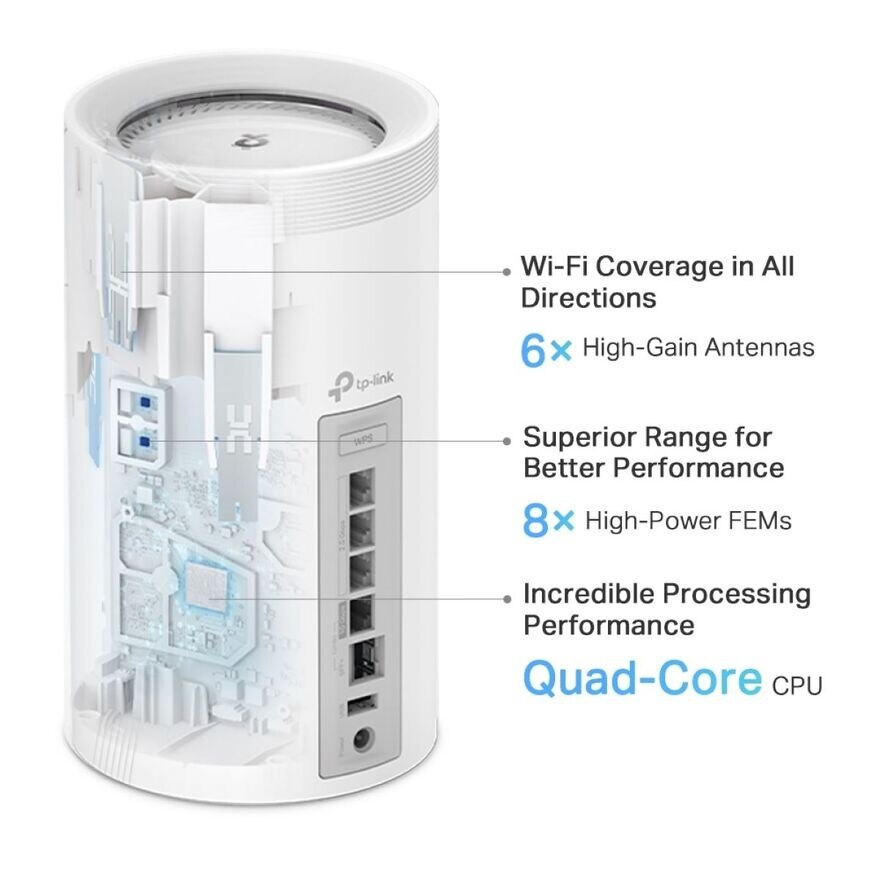 TP-Link Deco BE75 (2-pack) BE17000 Tri-Band Wi-Fi 7 Mesh Router
