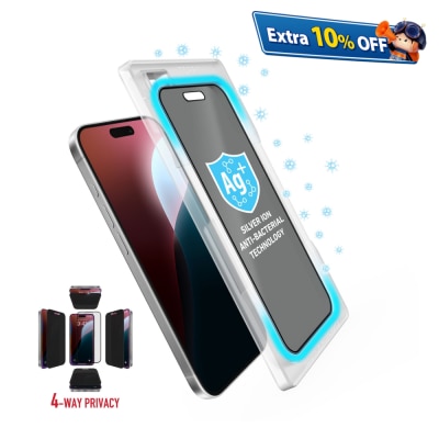 Torrii iPhone 16 Pro Max 抗菌涂层全方位防窥玻璃保护贴