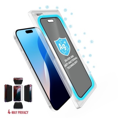 Torrii iPhone 16 抗菌塗層全方位防窺玻璃保護貼