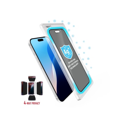 Torrii iPhone 16 抗菌涂层全方位防窥玻璃保护贴