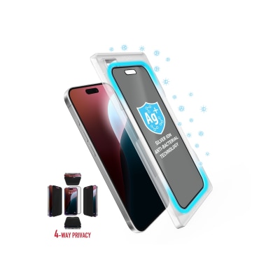 Torrii iPhone 16 Pro 抗菌涂层全方位防窥玻璃保护贴