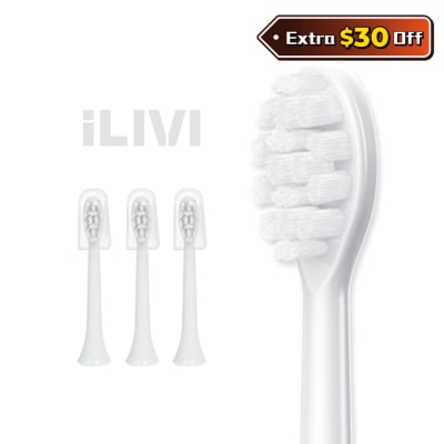 iLivi IV-TH01 革新代掃振4D全模式多頭潔齒護齦電動智慧牙刷 PRO-替換刷頭*3個