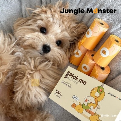 Jungle Monster Pick Me 环保宠物便便袋 120个 (15个x8卷)