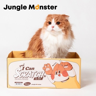 Jungle Monster 復古盒子型貓抓板 (連貓抓板2塊)