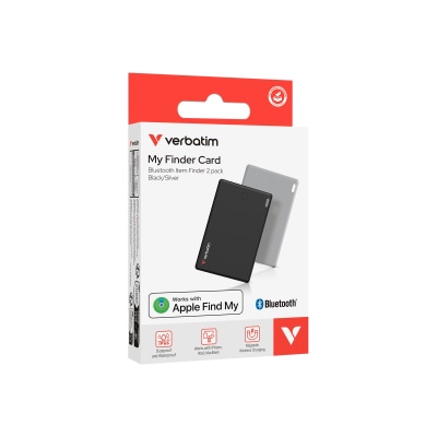 VERBATIM Verbatim My Finder Card（兩件裝）追蹤設備 - 黑色 + 銀色