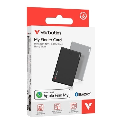 VERBATIM Verbatim My Finder Card（两件装）追踪设备 - 黑色 + 银色