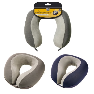 GO TRAVEL - Memory Dreamer Memory Foam Travel Neck Pillow (Random Color)