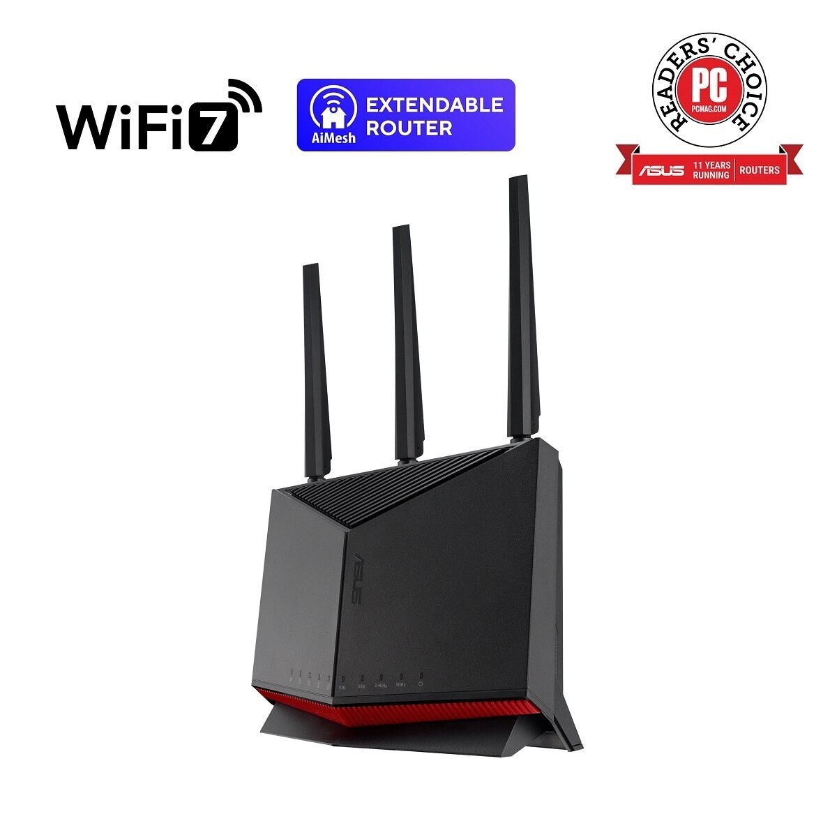 ASUS 華碩RT-BE86U 雙頻WiFi 7 路由器| Fortress 豐澤
