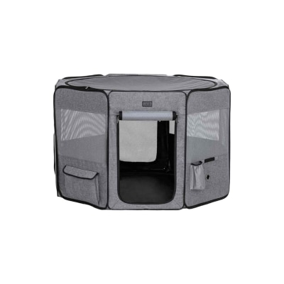 Petsfit Cat and Dog Portable Fence Foldable Pet Tent Delivery Room (Gray) Medium Size