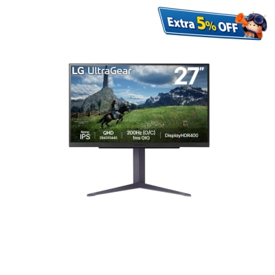 LG UltraGear™ 27GS85Q-B 27" 200Hz QHD Nano IPS Gaming Monitor