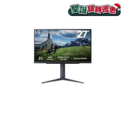 LG 樂金 UltraGear™ 27GS85Q-B 27" 200Hz QHD Nano IPS 電競顯示屏