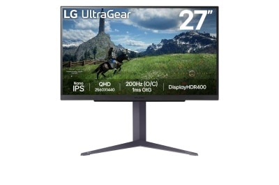 LG 乐金 UltraGear™ 27GS85Q-B 27" 200Hz QHD Nano IPS 电竞显示屏