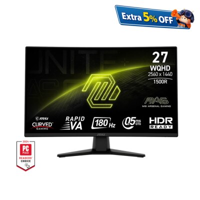 MSI 微星 MAG 274CQF 27" 2K 180Hz 曲面 电竞显示屏