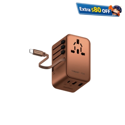 Momax 1-World+ 70W GaN 3-插口 旅行充電插座 充電器