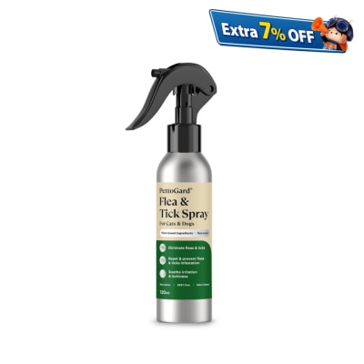PETTOGARD Flea & Tick Spray (Plant-Based Ingredients) DEET-Free 120ml