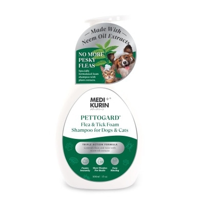 PETTOGARD 灭蝨及蜱虫防敏泡沫洗毛液 （苦楝油配方） 500ml